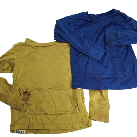 Nui 100% Merino Wool Shirts Baselayer Baby 12-18 month FLAWED Natural Breathable - Picture 1 of 11